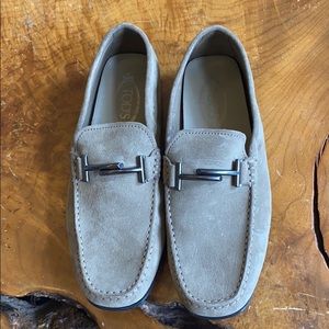 Tod's Doppia T City Gommino Suede Driving Shoes